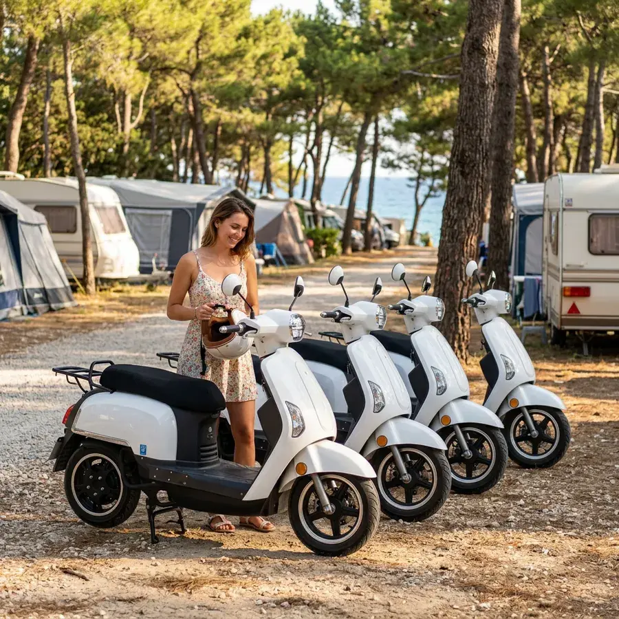 Campings, Hotels, Supermarchés