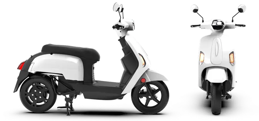 Scooter électrique Mob-ion AM1 blanc biplace selle noire